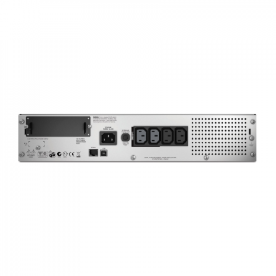 Schneider Electric APC Smart-UPS, Line Interactive, Rackmount 2U, 230V, 4x IEC C13 outlets, SmartSlot, AVR, LCD | SMT750RMI2U | 750 VA | 500 W