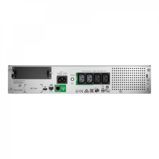 Schneider Electric Smart-UPS, Rackmount 2U, SmartConnect port+SmartSlot, AVR, LCD | SMT750RMI2UC | 750 VA | 500 W
