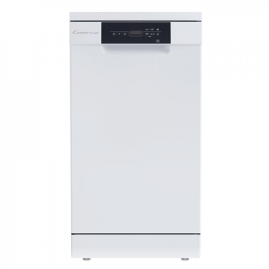 Candy Dishwasher | CDPH 2D1047W-01 | Free standing | Width 45 cm | Number of place settings 10 | Number of programs 7 | Energy efficiency class E | Display | White