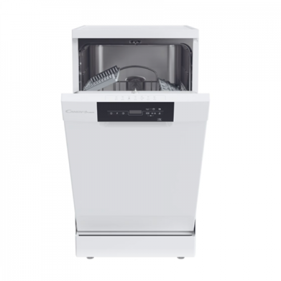 Candy Dishwasher | CDPH 2D1047W-01 | Free standing | Width 45 cm | Number of place settings 10 | Number of programs 7 | Energy efficiency class E | Display | White
