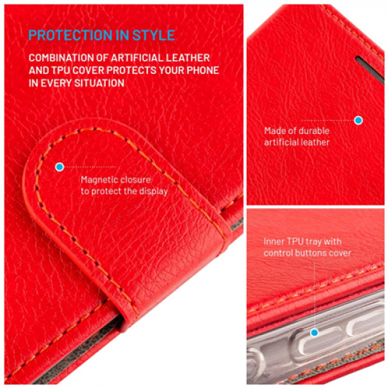 Fixed Opus | Book Case | Samsung | Galaxy A36 5G/A56 5G | Leather | Red