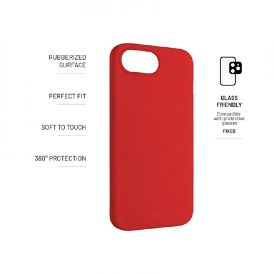 Fixed Story | Back Cover | Apple | iPhone 16e | Rubber | Red