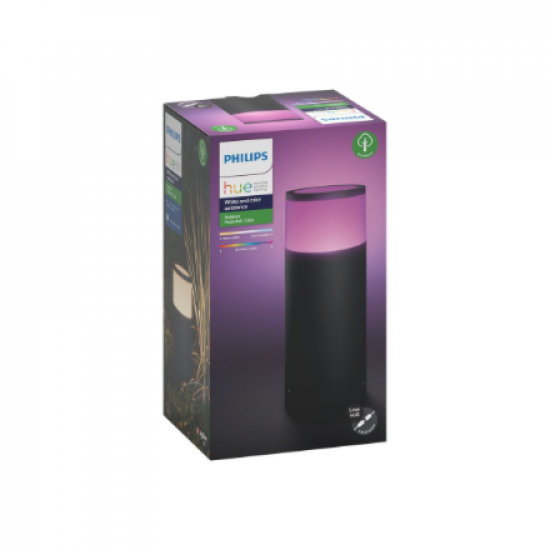 Philips Hue WCA Calla Outdoor Bollard, Black | 8 W | 2000-6500 Hue White Colour Ambiance