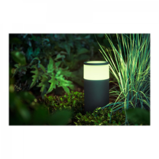 Philips Hue WCA Calla Outdoor Bollard, Black | 8 W | 2000-6500 Hue White Colour Ambiance
