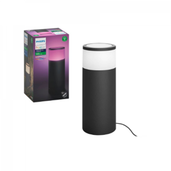 Philips Hue WCA Calla Outdoor Bollard, Black | 8 W | 2000-6500 Hue White Colour Ambiance