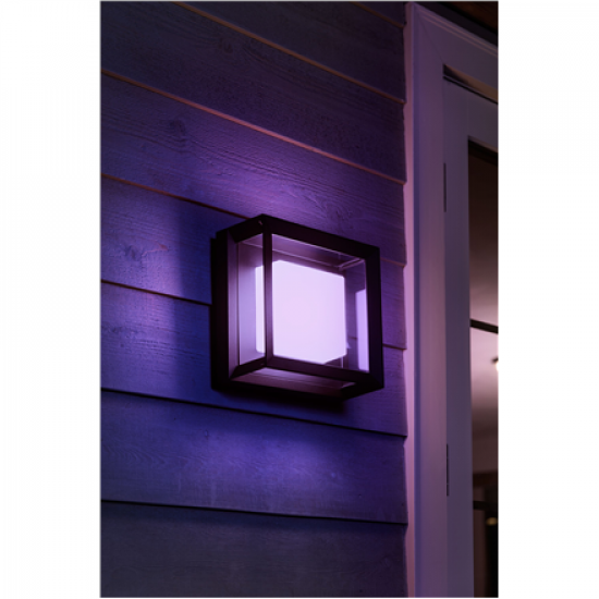 Philips Hue WCA Econic Outdoor Square Wall Lantern | 15 W | 2000-6500 Hue White Colour Ambiance