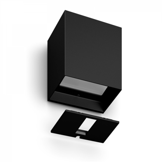 Philips Hue WCA Resonate Outdoor Downward Wall Lantern, Black | 8 W | 2000-6500 Hue White Colour Ambiance