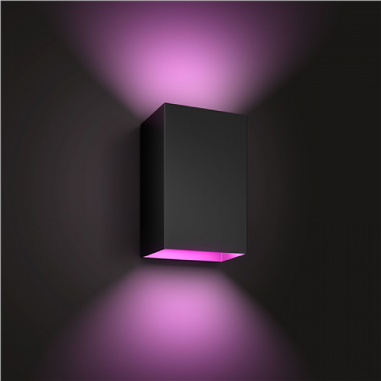 Philips Hue WCA Resonate Outdoor Wall Lantern, Black | 8 W | 2000-6500 Hue White Colour Ambiance