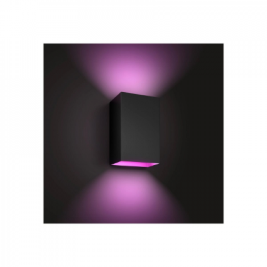 Philips Hue WCA Resonate Outdoor Wall Lantern, Black | 8 W | 2000-6500 Hue White Colour Ambiance