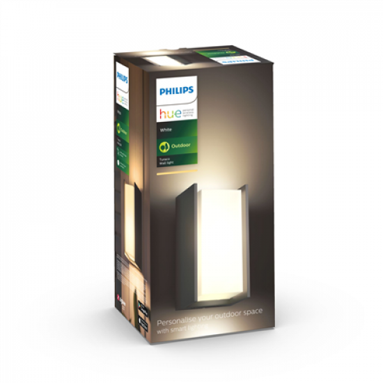 Philips Hue Turaco Outdoor Wall Lantern | E27 | 9 W | Warm white