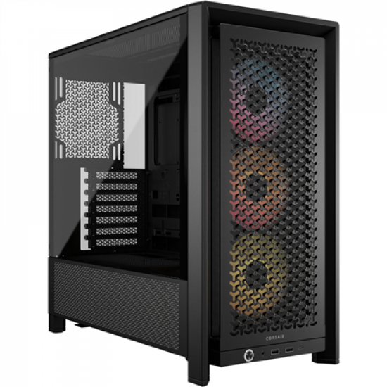 Corsair PC Case | Frame 4000D RS ARGB Modular | Black | Mid-Tower | Power supply included No