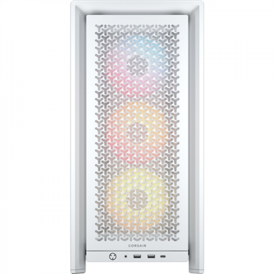 Corsair PC Case | Frame 4000D RS ARGB Modular | White | Mid-Tower | Power supply included No