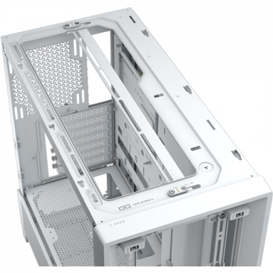Corsair PC Case | Frame 4000D Modular | White | Mid-Tower | Power supply included No