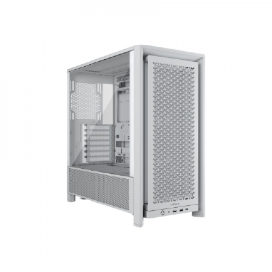 Corsair PC Case | Frame 4000D RS Modular | White | Mid-Tower | Power supply included No