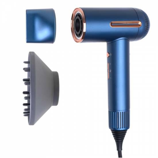 Adler Hair Dryer | AD 2271 SUPERSPEED | 1500 W | Number of temperature settings 6 | Ionic function | Diffuser nozzle | Blue