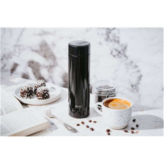 Adler | Thermal Flask | CR 4507bk | Capacity 0.473 L | Material Stainless steel/Silicone | Black