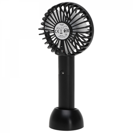 Adler Mini USB Fan | AD 7338 | Desk fan | Black | Diameter 7 cm | Number of speeds 3