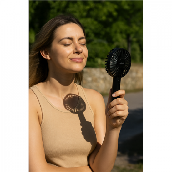 Adler Mini USB Fan | AD 7338 | Desk fan | Black | Diameter 7 cm | Number of speeds 3