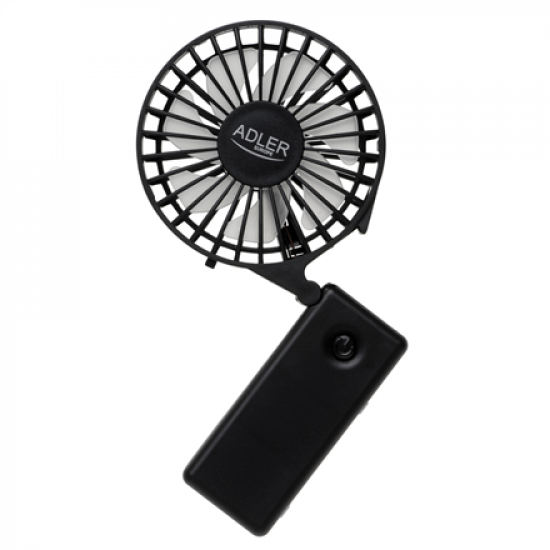 Adler Foldable mini fan | AD 7336 | Desk fan | Black | Diameter 6.5 cm | Number of speeds 1