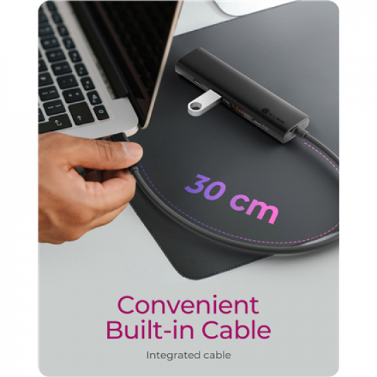Raidsonic | 4-Port USB 3.2 Gen 2 Hub with Power Delivery | IB-HUB1437-CPD