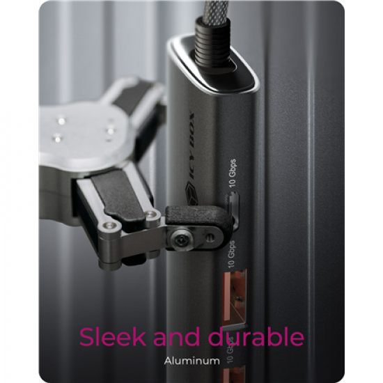 Raidsonic | 4-Port USB 3.2 Gen 2 Hub with Power Delivery | IB-HUB1437-CPD