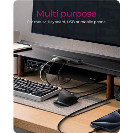 Raidsonic | 4-Port USB 3.2 Gen 2 Hub with Power Delivery | IB-HUB1437-CPD