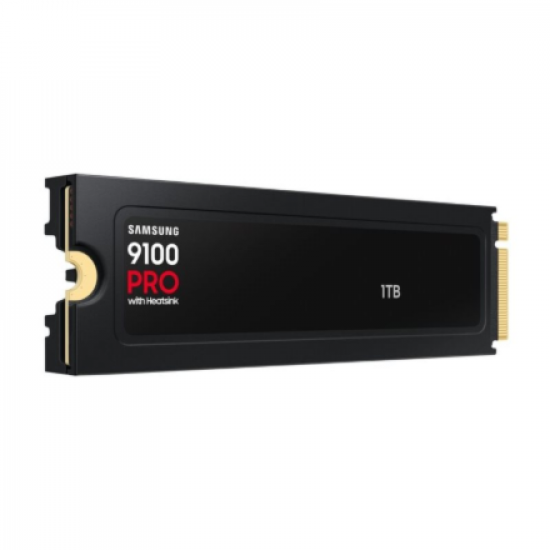 Samsung 9100 PRO With Heatsink | 1000 GB | SSD form factor M.2 2280 | Solid-state drive interface PCIe 5.0 NVMe | Read speed 14800 MB/s | Write speed 13400 MB/s