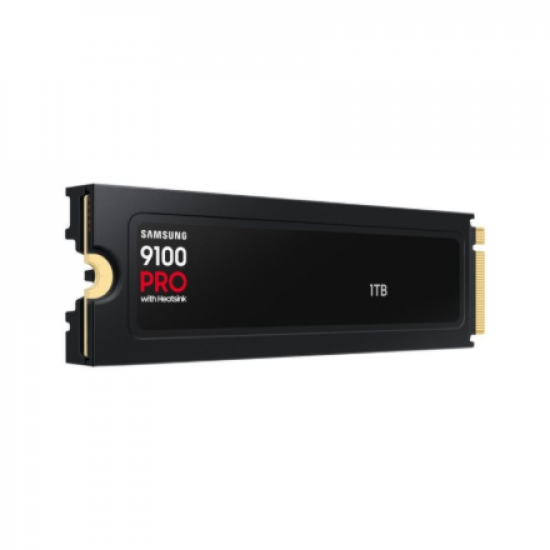 Samsung 9100 PRO With Heatsink | 1000 GB | SSD form factor M.2 2280 | Solid-state drive interface PCIe 5.0 NVMe | Read speed 14800 MB/s | Write speed 13400 MB/s