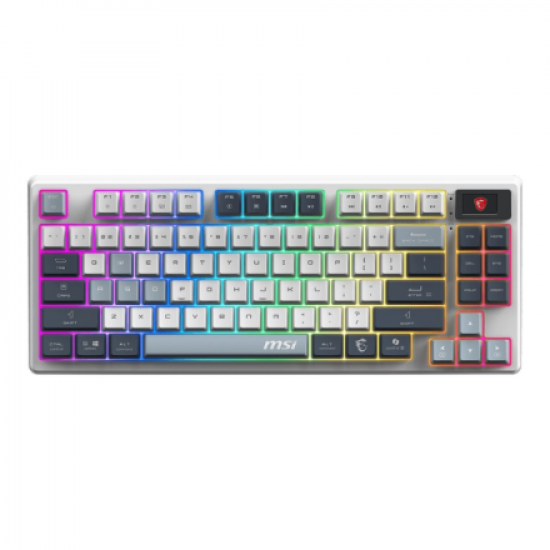 MSI FORGE GK600 TKL WIRELESS SKY | Gaming Keyboard | Wireless | US | Bluetooth | 2.4 GHz, Bluetooth, USB 2.0 | Mechanical Linear