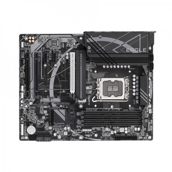 Gigabyte Z790 EAGLE | Processor family Intel | Processor socket LGA1700 | DDR5 DIMM | Supported hard disk drive interfaces M.2, SATA | Number of SATA connectors 4
