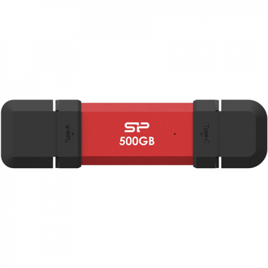 Silicon Power DS72 | 500 GB | USB Type-A/USB Type-C 3.2 Gen 2 | Red