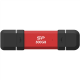 Silicon Power DS72 | 500 GB | USB Type-A/USB Type-C 3.2 Gen 2 | Red