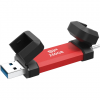 Silicon Power DS72 | 250 GB | USB Type-A/USB Type-C 3.2 Gen 2 | Red