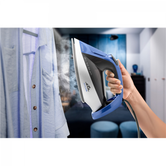 ETA Steam Iron | ETA227690000 Chloe | Steam Iron | 2600 W | Water tank capacity 350 ml | Continuous steam 40 g/min | Silver/Blue