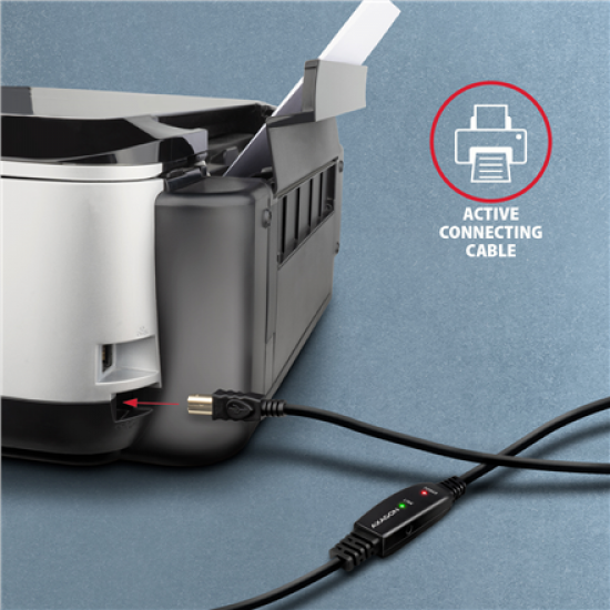 AXAGON USB Repeater Cable, 20 m | ADR-220B | USB Type A to USB Type B
