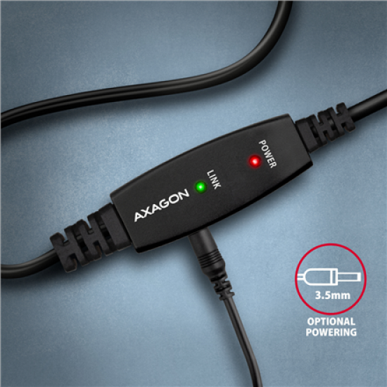 AXAGON USB Repeater Cable, 20 m | ADR-220B | USB Type A to USB Type B