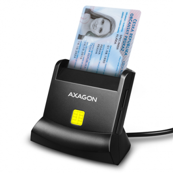 AXAGON Universal desktop USB contact Smart/ID and SD/microSD/SIM card reader | CRE-SM2