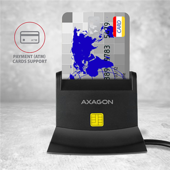 AXAGON Universal desktop USB contact Smart/ID and SD/microSD/SIM card reader | CRE-SM2