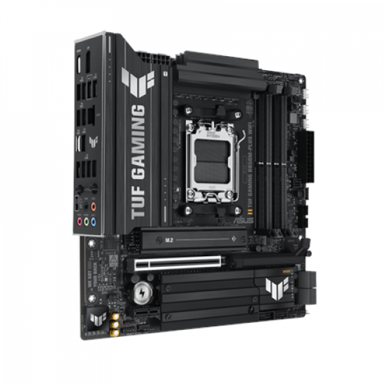 Asus TUF GAMING B850M-PLUS WIFI | Processor family AMD | Processor socket AM5 | DDR5 | Supported hard disk drive interfaces M.2, SATA | Number of SATA connectors 4