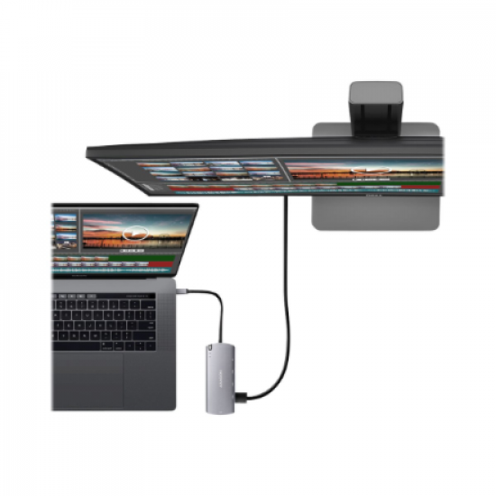 AXAGON SuperSpeed USB-C Combo 6in1 Hub | HMC-6M2