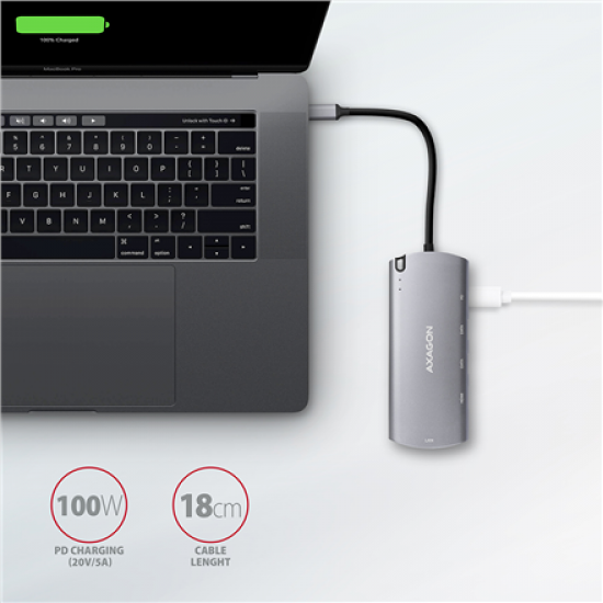 AXAGON SuperSpeed USB-C Combo 6in1 Hub | HMC-6M2