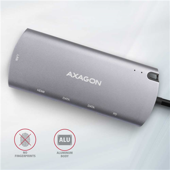 AXAGON SuperSpeed USB-C Combo 6in1 Hub | HMC-6M2
