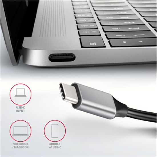 AXAGON SuperSpeed USB-C Combo 6in1 Hub | HMC-6H4A