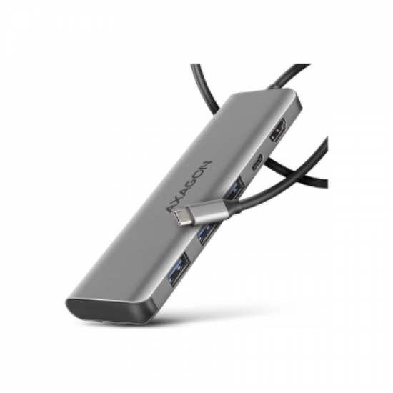 AXAGON USB 5Gbps hub, 3x USB-A, HDMI 4k/30Hz, PD 100W, 100cm USB-C cable | HMC-5H