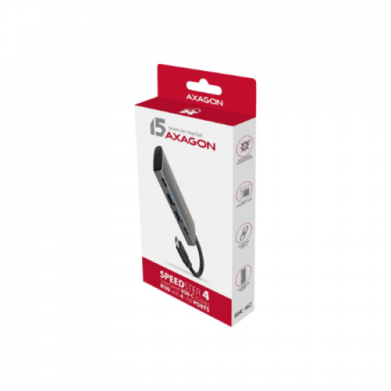 AXAGON SuperSpeed USB-C 10 Gbps SPEEDSTER 4 Hub | HMC-4G2