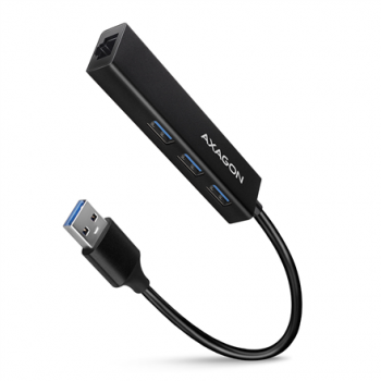 AXAGON SuperSpeed USB-A Hub and Gigabit LAN | HMA-GL3A