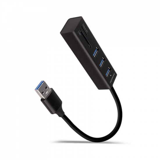 AXAGON SuperSpeed USB-A Hub and Card Reader | HMA-CR3A