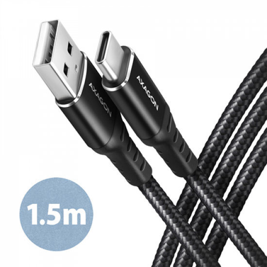 AXAGON Data and charging cable, 1.5 m | BUCM-AM15AB | USB Type-C to USB Type-A