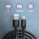 AXAGON Data and charging cable, 2 m | BUCM-AM20AB | USB Type-C to USB Type-A