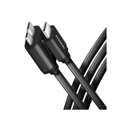 AXAGON Data and power suply cable, 1 m | BUMM3-CM10AB | USB Type C to USB Type Micro-B